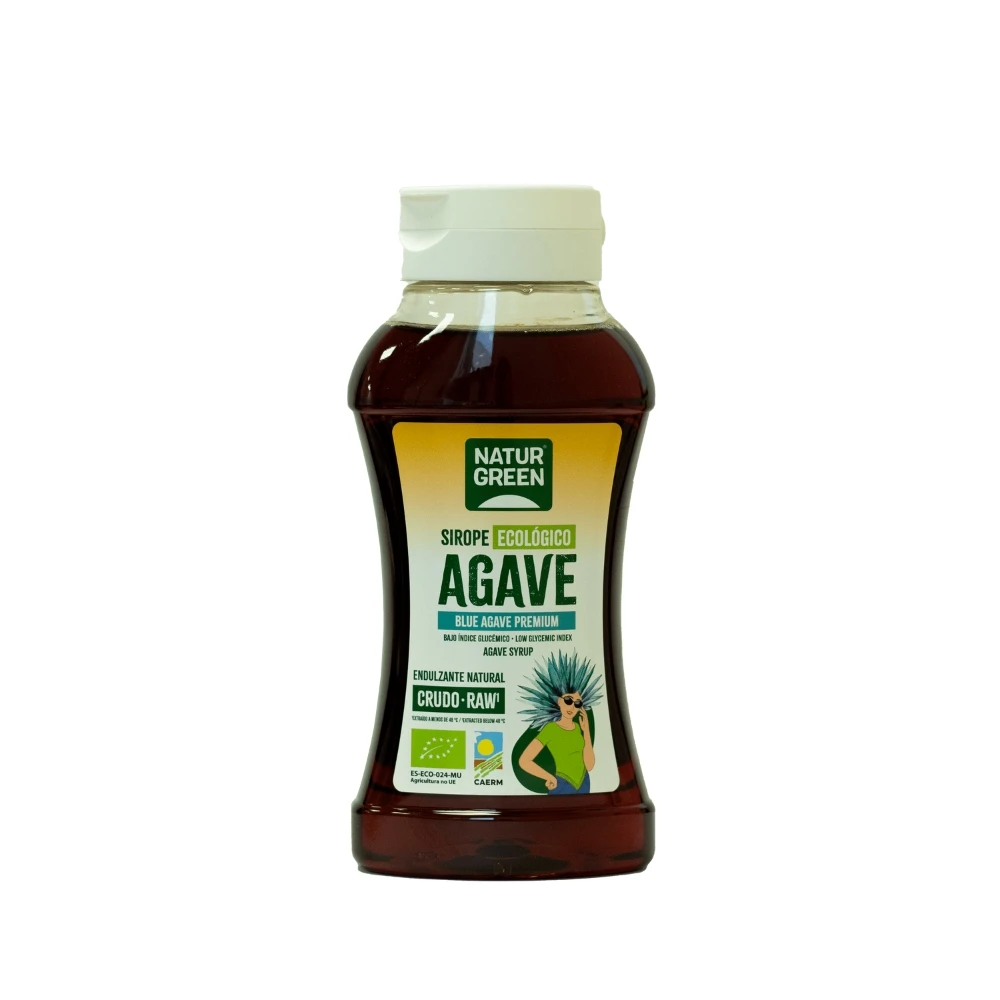 Sirope de Agave Crudo Bio 500ml | Endulzante natural | Bajo índice glucémico | Apto para veganos | NATURGREEN