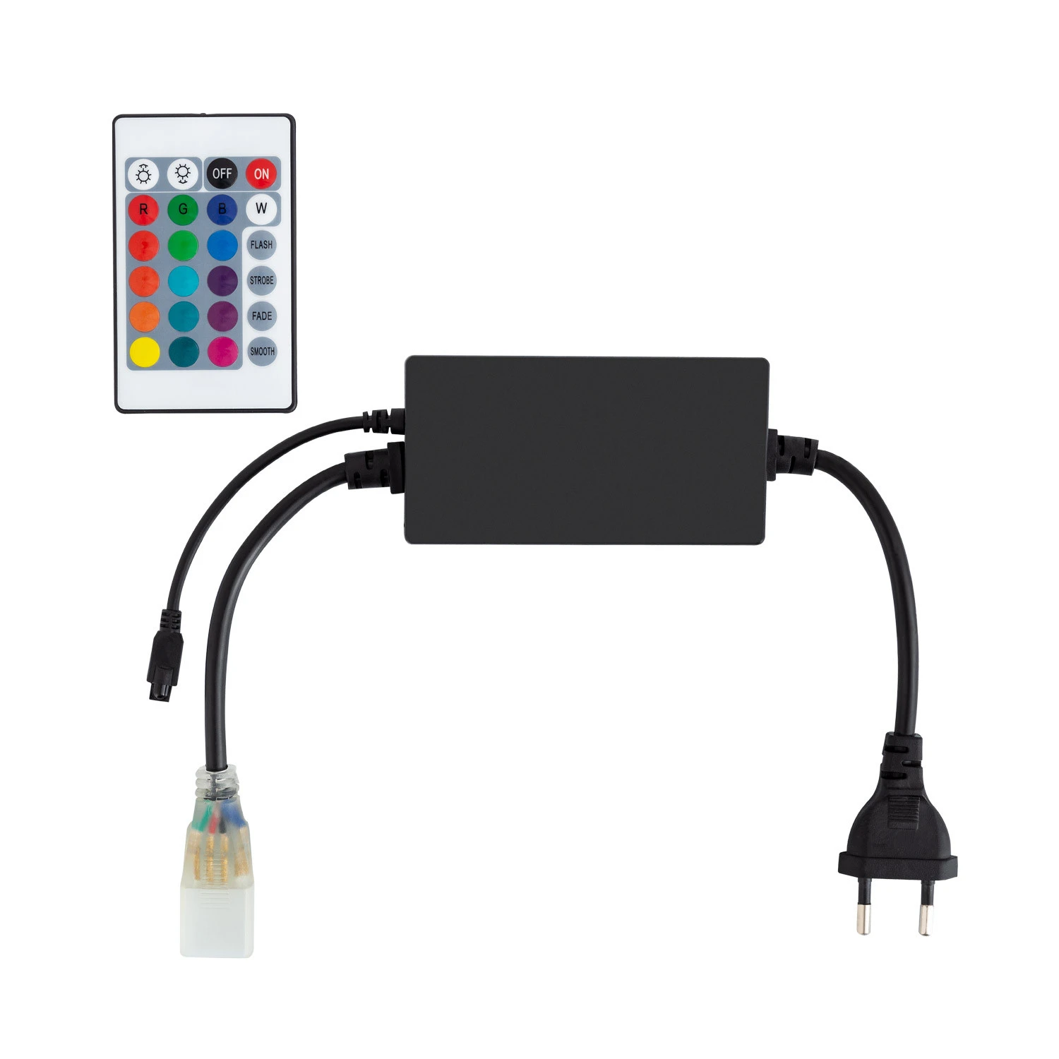 Ledkia Controlador Tira LED RGB 220V Ultrapower | Control Remoto IR 24 Botones