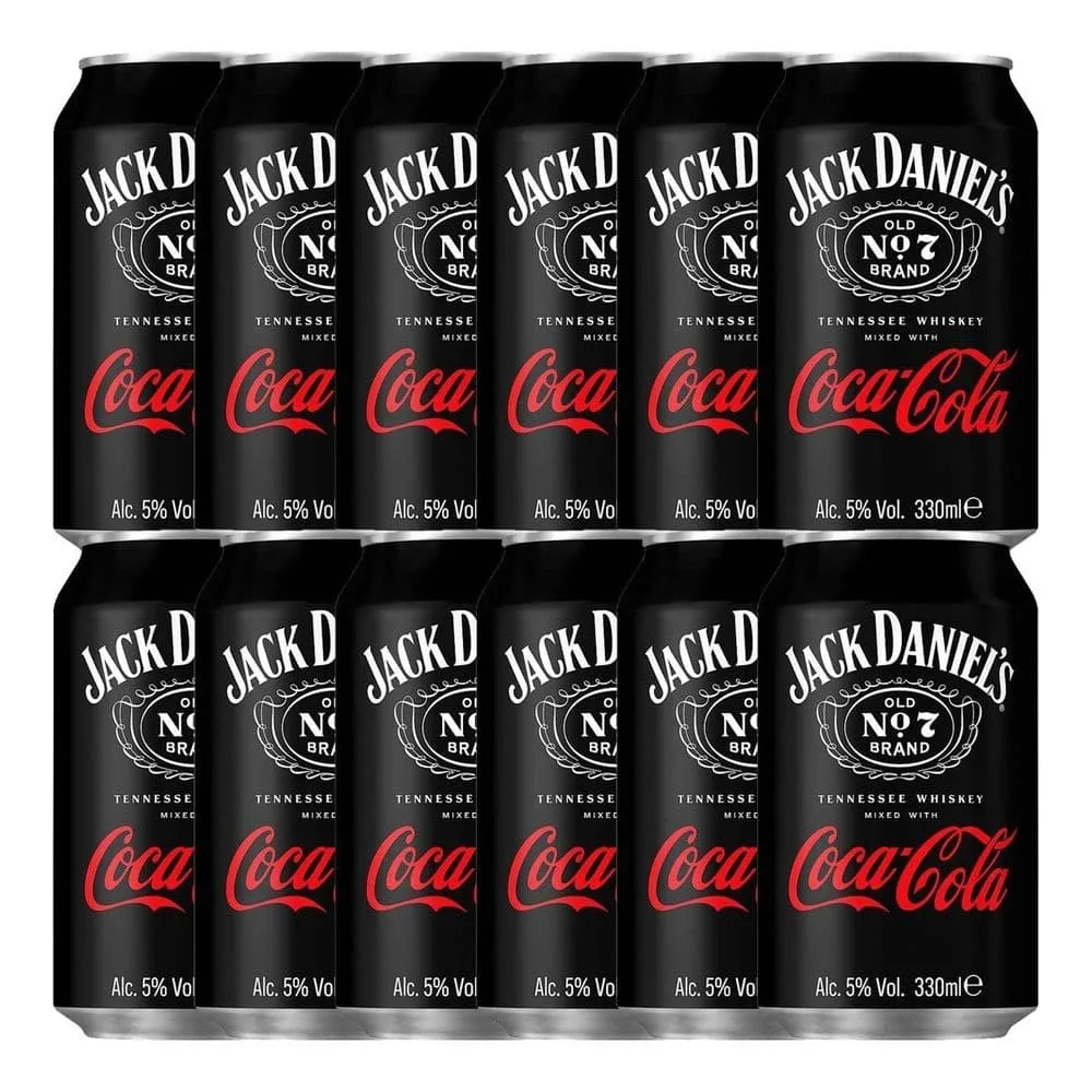 Box 12 cans Coca Cola JACK AND COKE 330ml