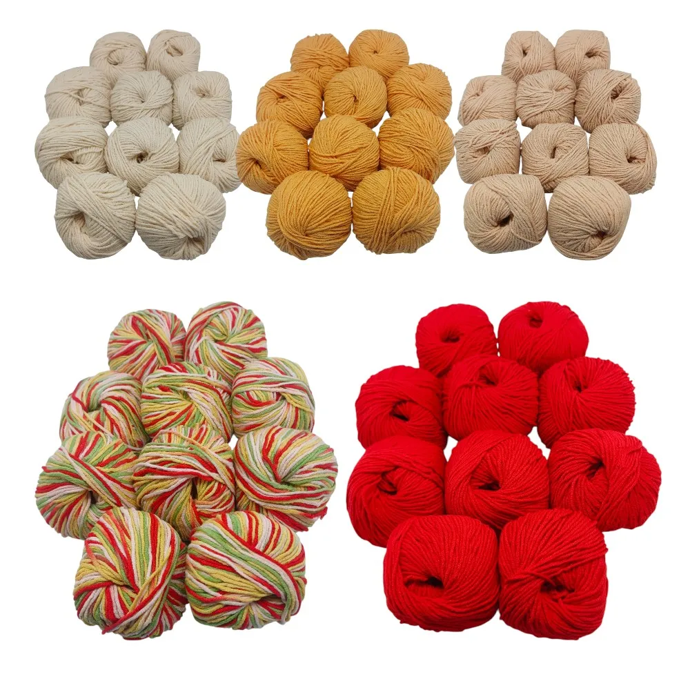 Lote 50 ovillos tropicana Hilo algodón crochet manualidades LANAS LUZ COLOR