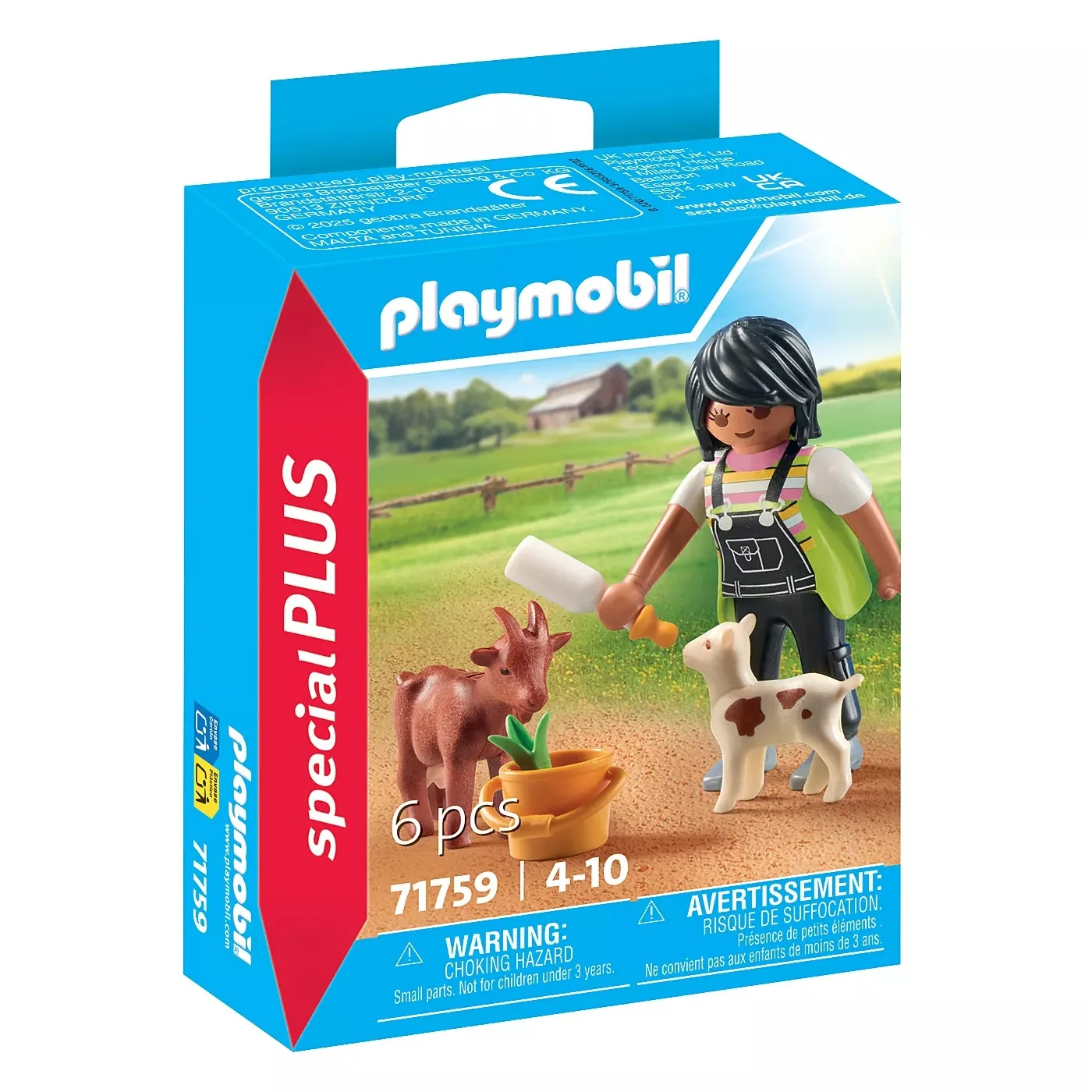 PLAYMOBIL - MUJER CON CABRAS, 71759, TIENDA CON LICENCIA OFICIAL, PRODUCTO CON LICENCIA OFICIAL, ENVIO 24-48 HORAS PENÍNSULA, PIEZAS, CLICKS, COLECCIONABLES,  JUGUETES, FIGURA, MUÑECO, FAMOBIL, 100%