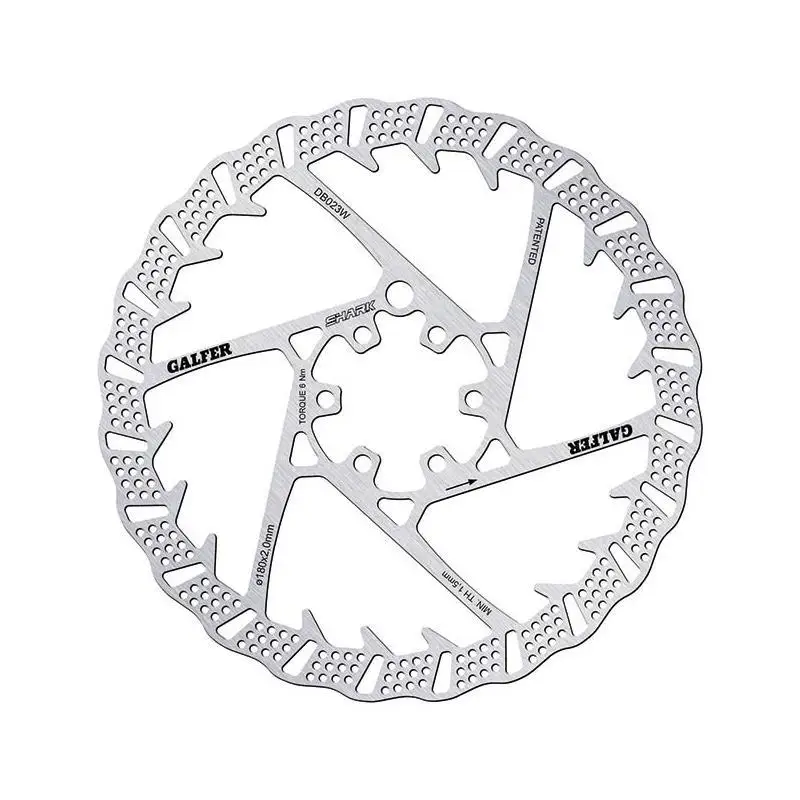 GALFER | Disco De Freno SHARK E-Bike 6T - El nuevo Fixed Disc Shark de Galfer, revoluciona los conceptos de frenado  Mayor potencia de frenada: gracias al diseño Disc Shark®, este disco requiere de