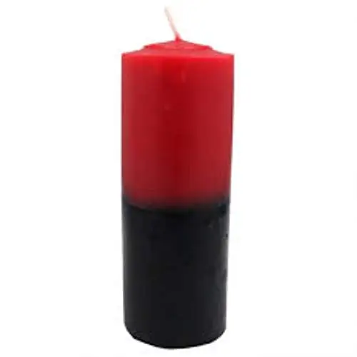 Valmoni Almazen: Poderoso Velón Eleggua con Ritual Firma y Ofrendas Vela Roja y Negra Orisha 14cm