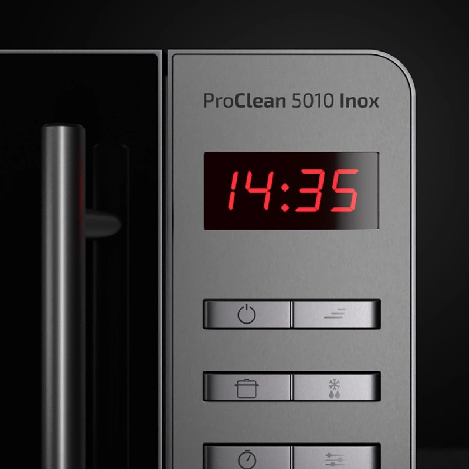 Microwave ProClean 5010. 700 W, 20 L capacity, Ready2Clean coating, 5 working levels, 8 programs, 3DWave technology, timer, front design and Inox pull