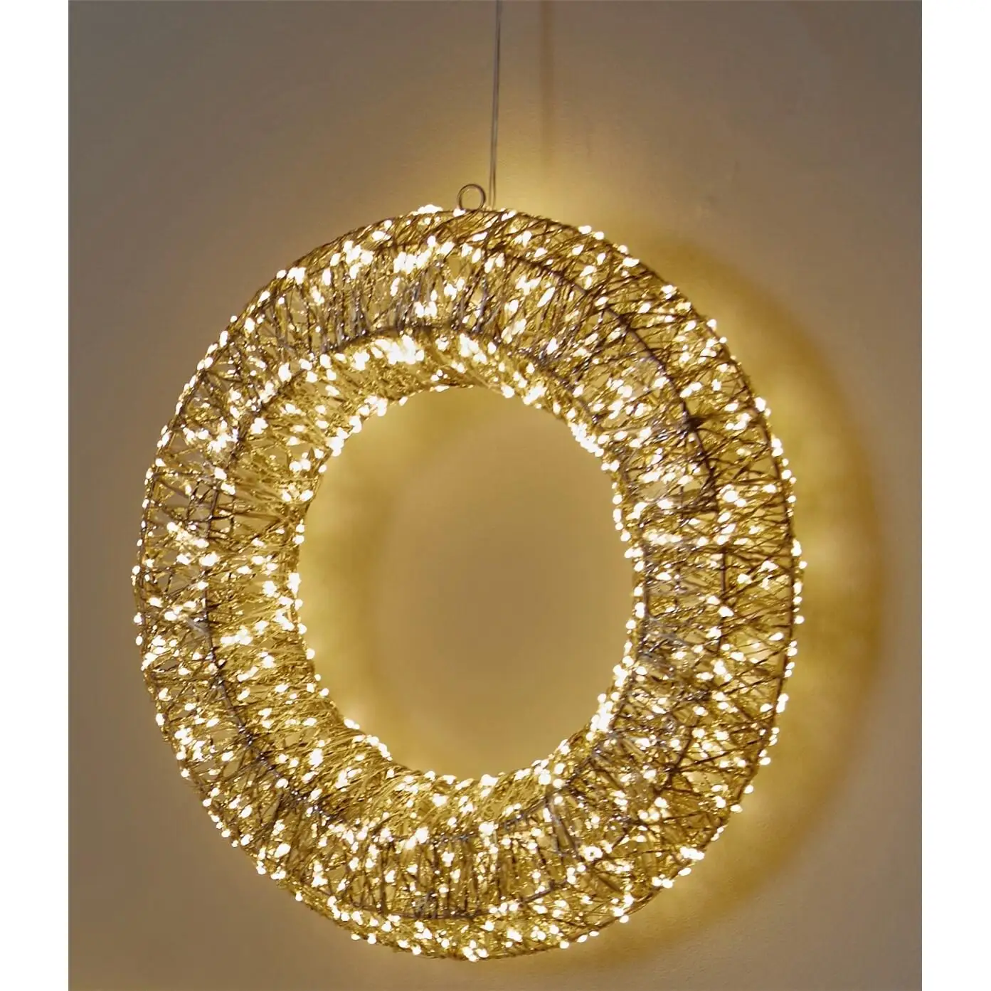 Corona oro pet 36d cms. 1200 leds ip44 36dx8 cms , NAVIDAD , El mejor complemento para tu hogar.