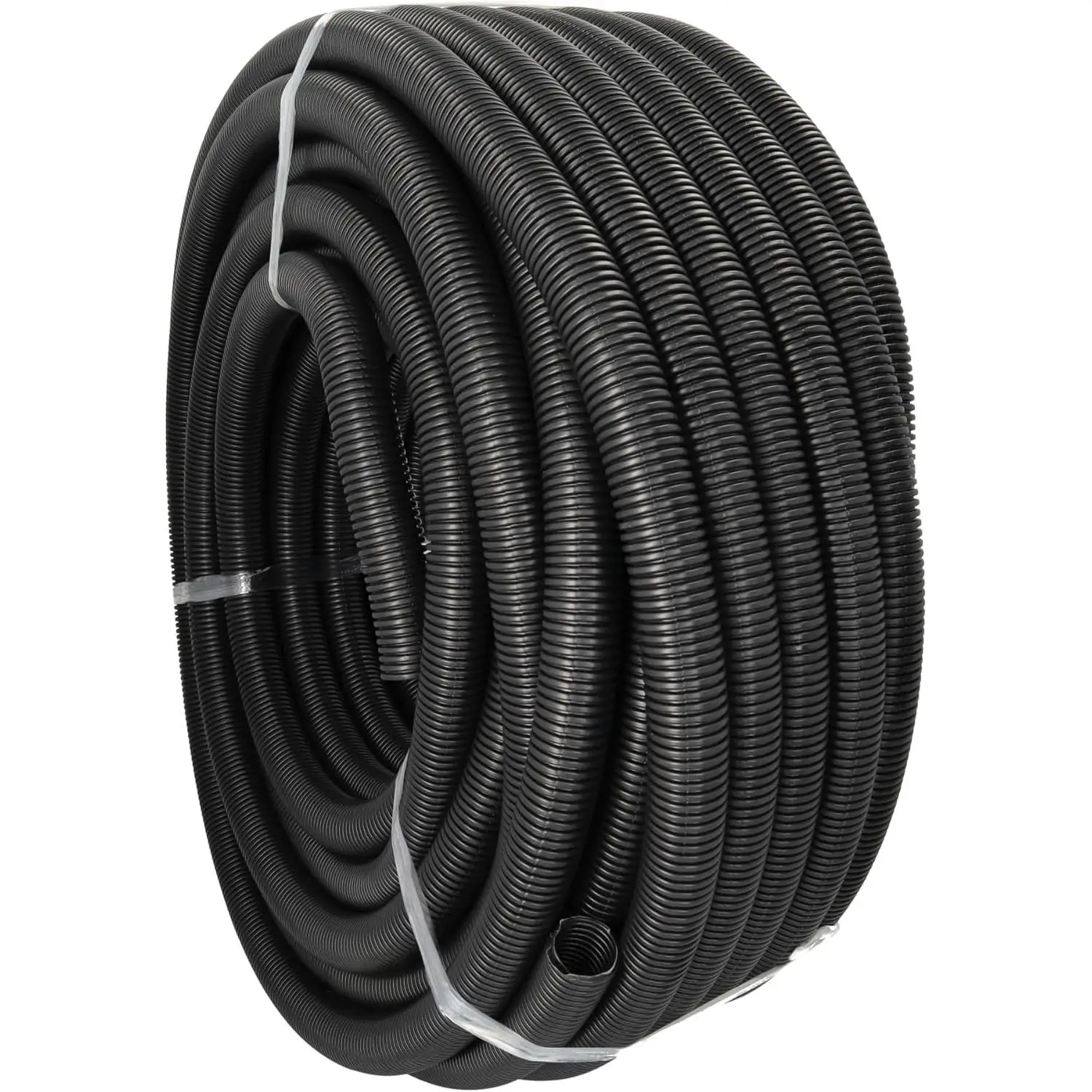 Jandei - Tubo Corrugado de Conducción de Cableado Sin Ranura. Bobina 50m. Manguera Protectora de Cables PVC Negro. Diámetro 16mm-20-mm-32mm