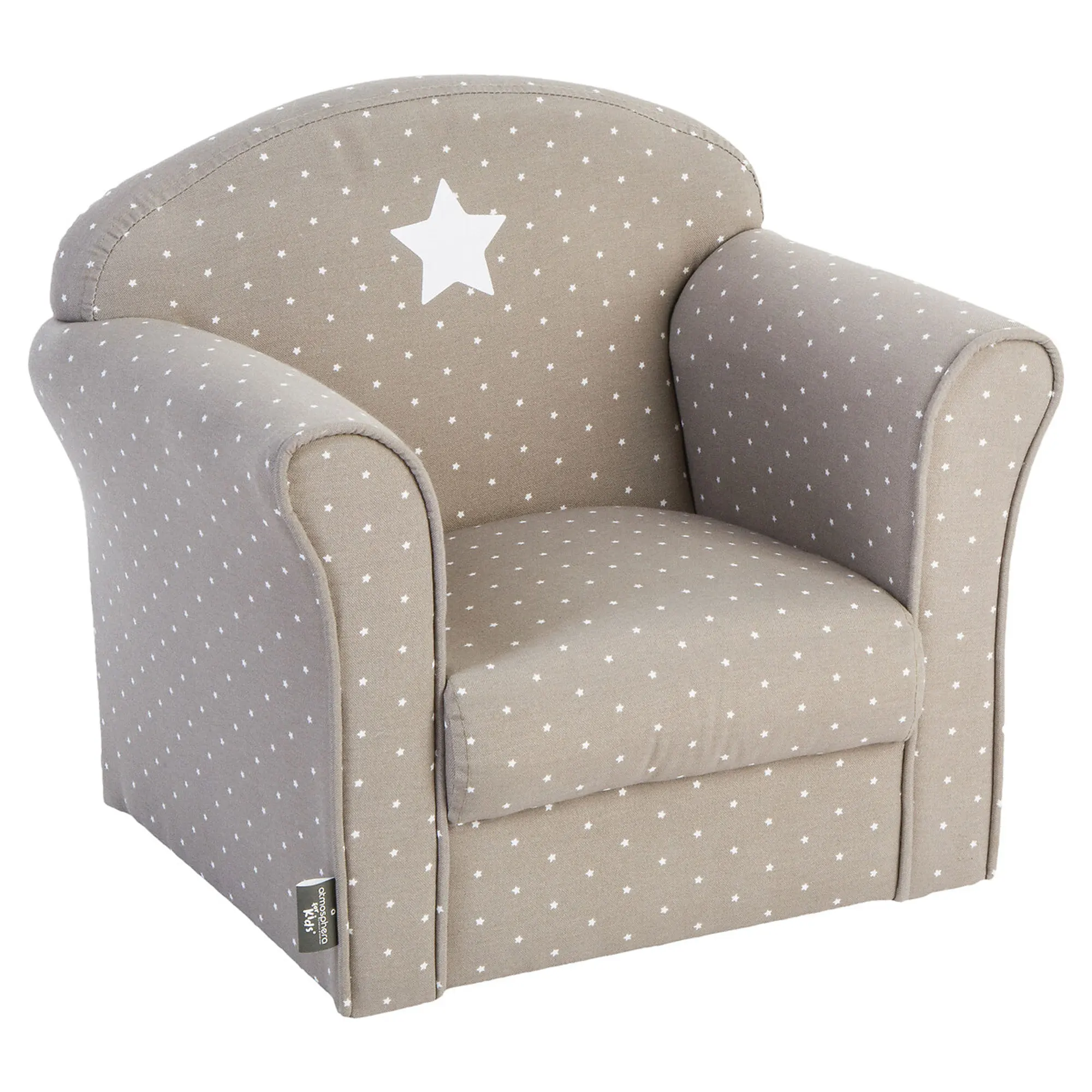 Sillón Infantil Atmosphera Gris Topo con Estampados - 49 X 35,2 X 44 Cm
