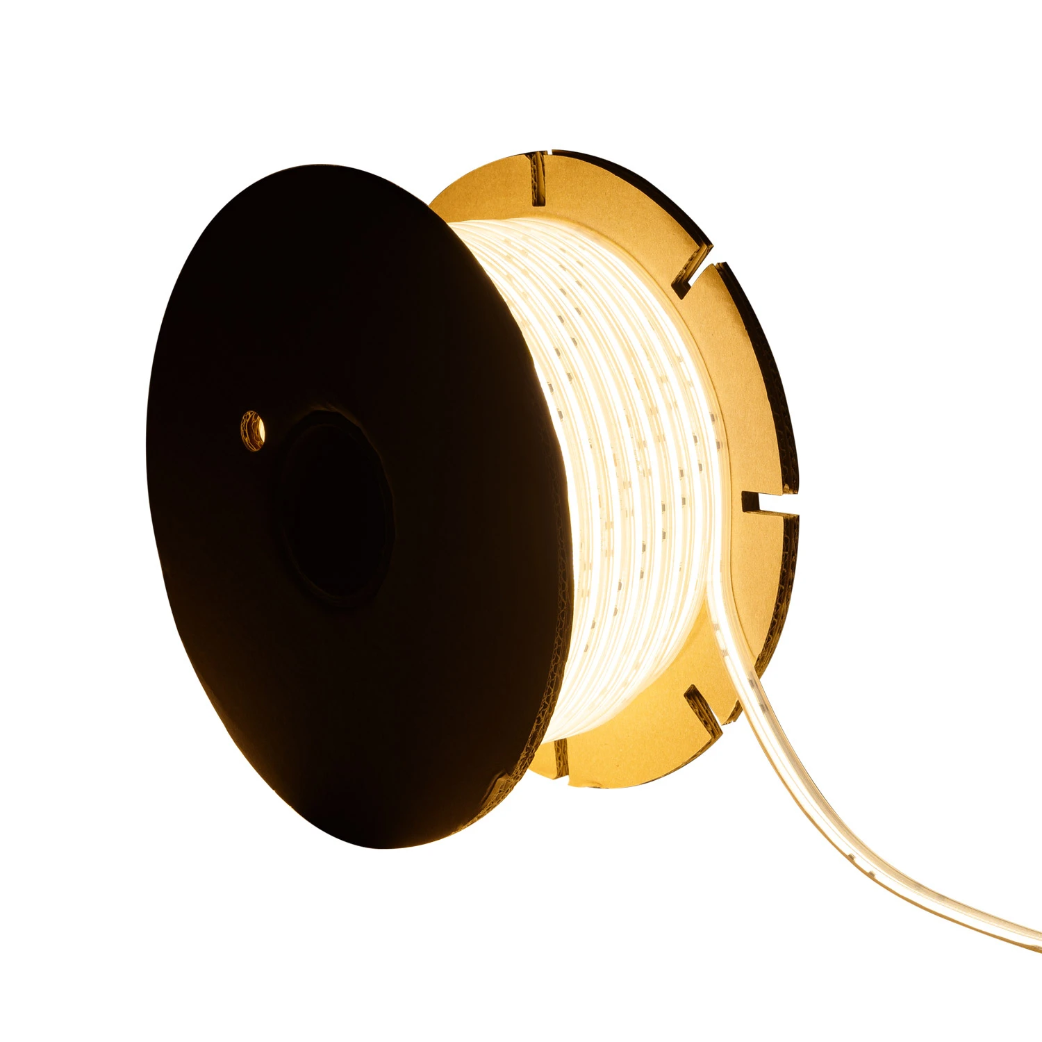 Tira LED Regulable 220V COB Autorectificada 480 LED/m BOBINA 20m 12W/m 900lm/m Superestrecha Ancho 6.5mm Corte 10cm IP65