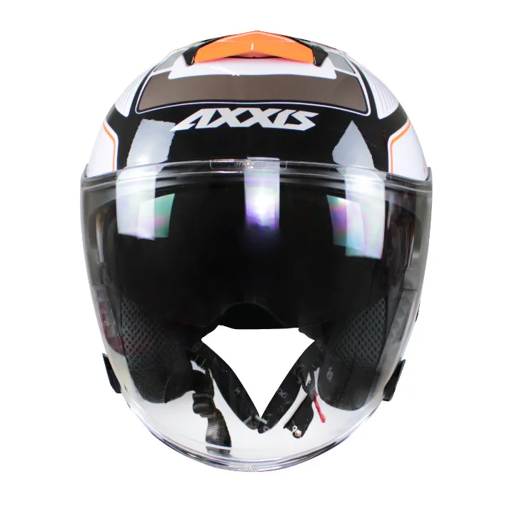 JET Helmet for motorcycle AXXIS MIRAGE SV VILLAGE adult white/black/Orange