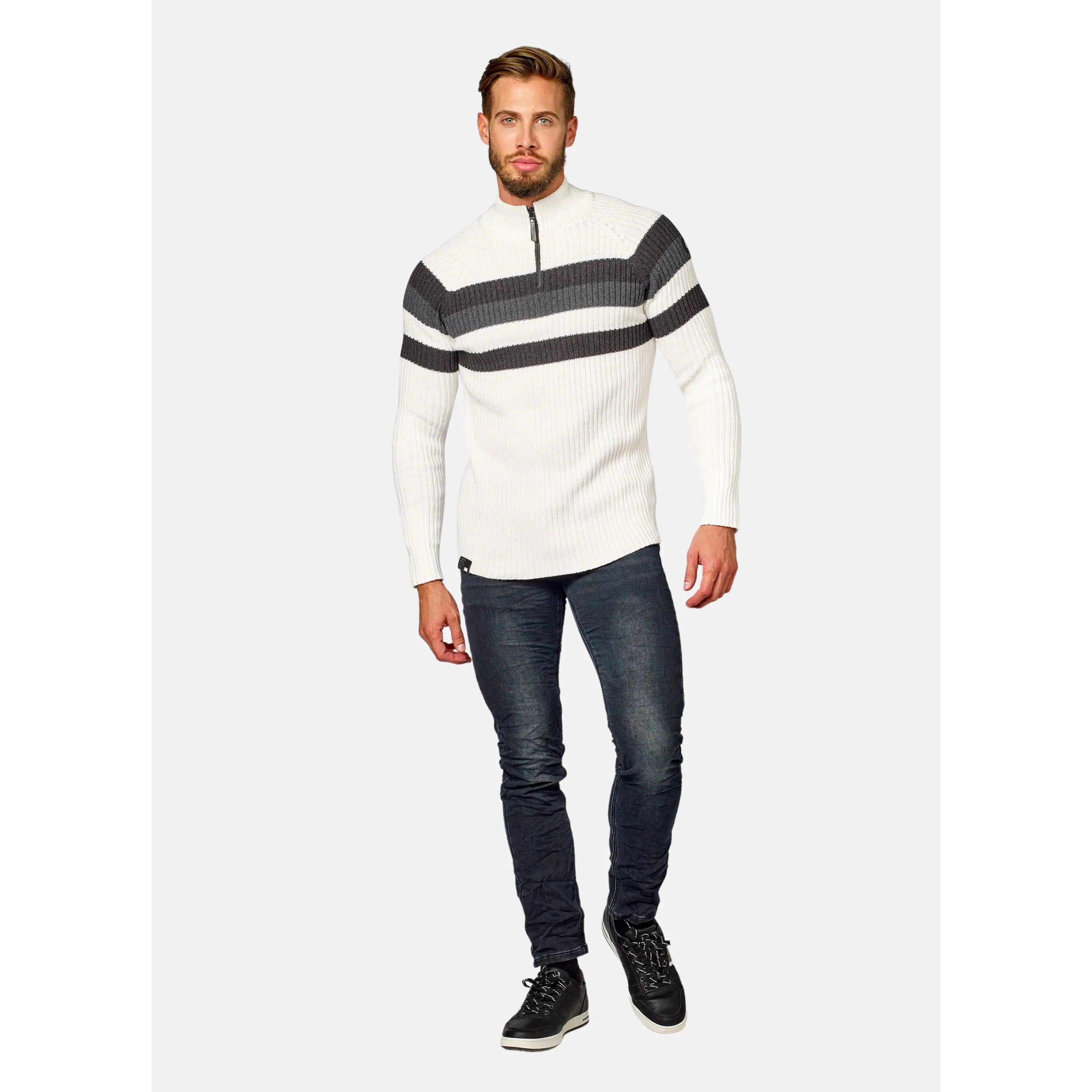 Koroshi Jersey Hombre Punto Canalé Media Cremallera – Koroshi 2021TR08