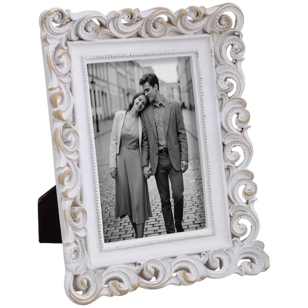 Wonderlust Deco - Porta fotos 10X15 blanco 17,7x3,9x22,7h cm Blanco 17.7x3.9x22.7h cm