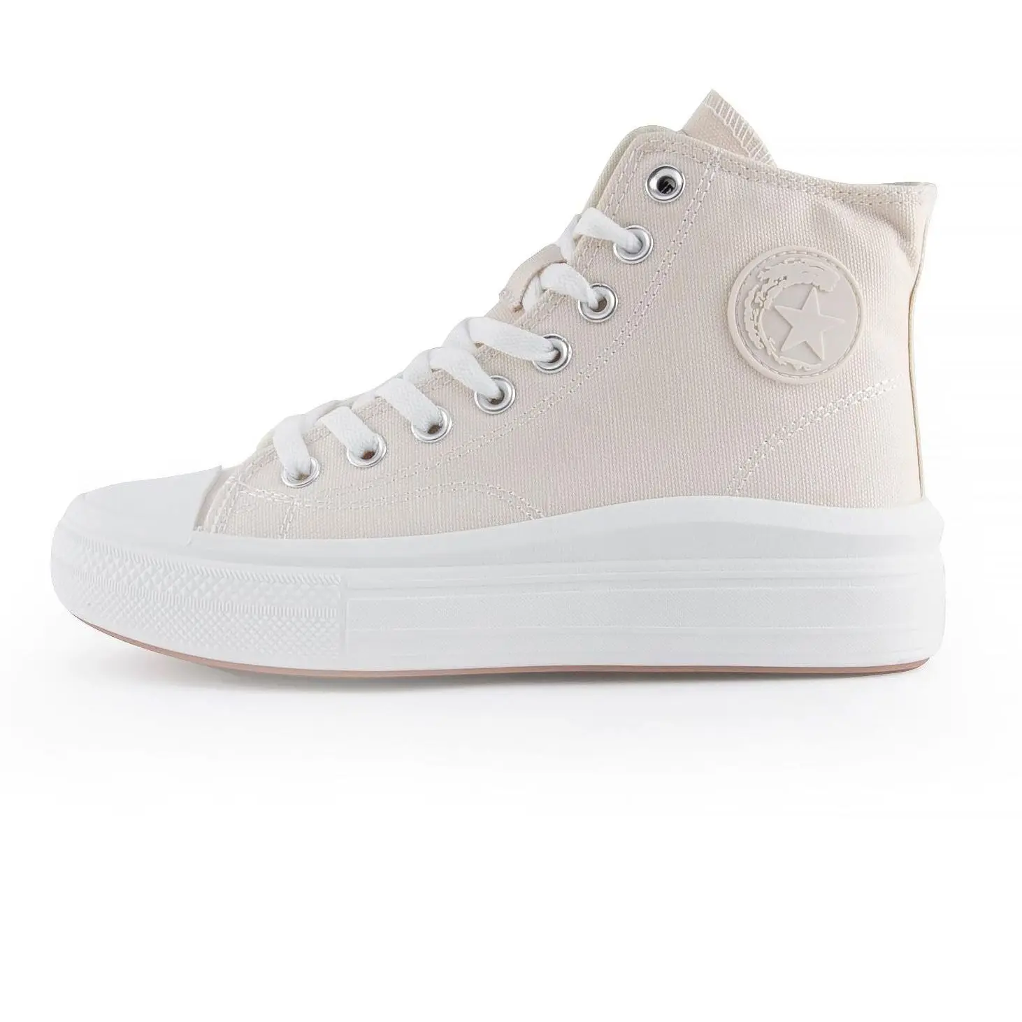 ANDY-Z  AZ1007 Zapatillas de lona alta para  mujer.  plataforma suela