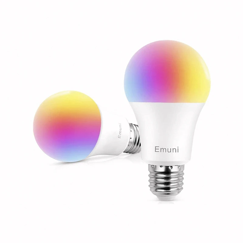 [Confezione da 2] Lampadina LED AI, Compatibile con Alexa, Google Assistant e Tuya, WIFI, 9W E27, RGB 16 Milioni di Colori e Luci Bianche 2700K, Modalità di Illuminazione Dimmerabile, Nessun Hub