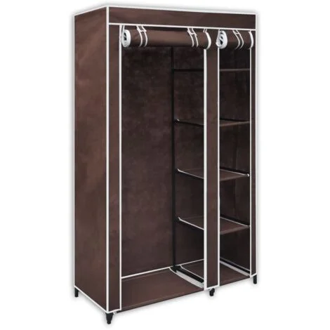 UD - Armario de Tela Plegable con Cremallera | Organizador Ropa Grande y Ligero |110X45X175CM| Estantería Portátil para Dormitorio