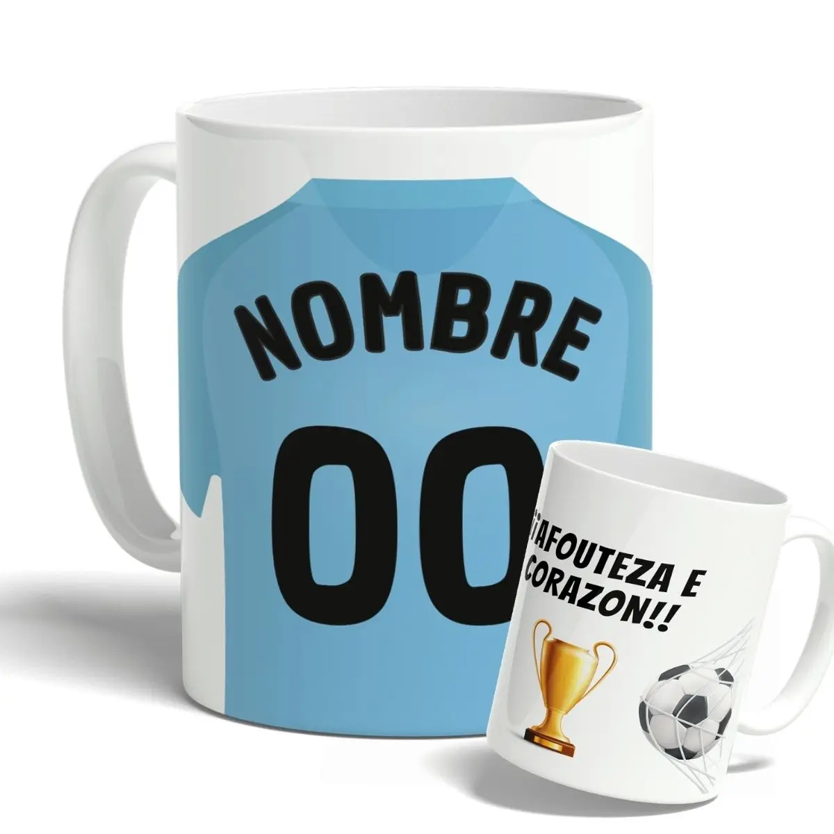 DEREGALOOS Taza de Fútbol Personalizada del Real Club Celta de Vigo para forofos y aficionados