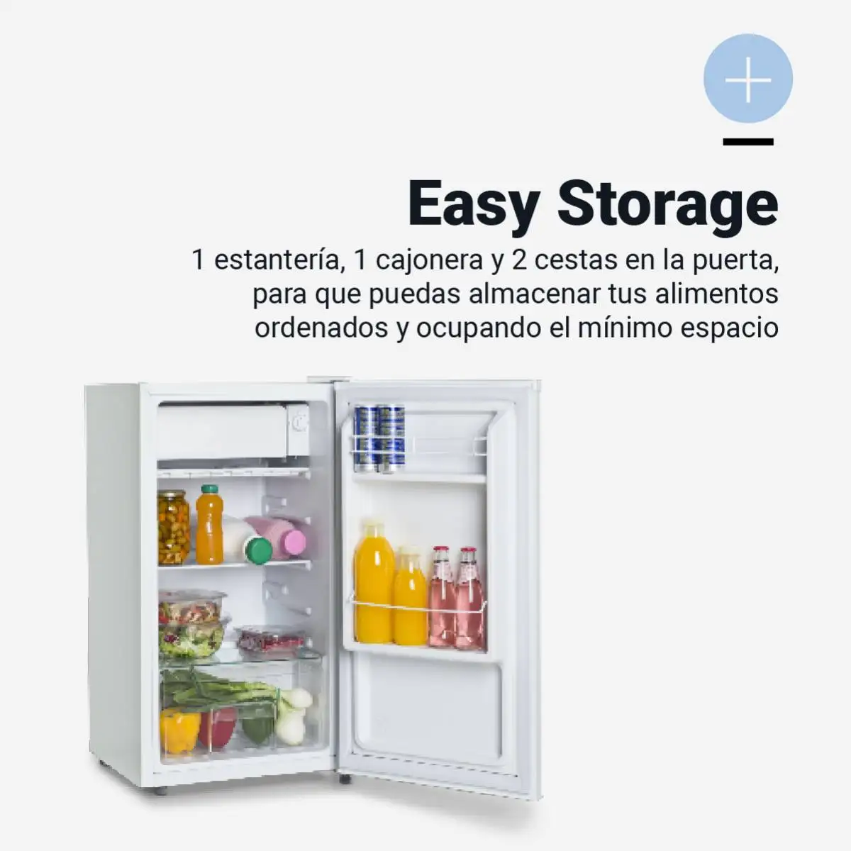 Universalblue universalblue undercounter refrigerator white 80 l - top drawer - interior light