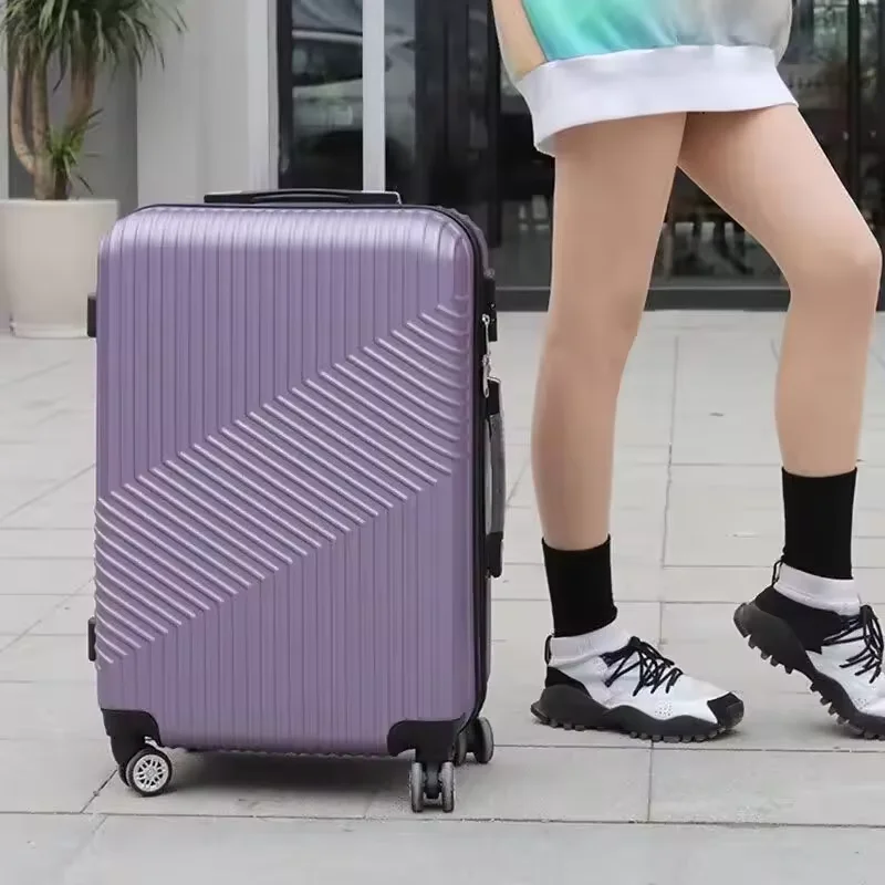 20 inch airplane suitcase, carry-on luggage with board, luggage with wheels of boarding, travel box with password, ABS material, 50x35x20cm, removable wheel.