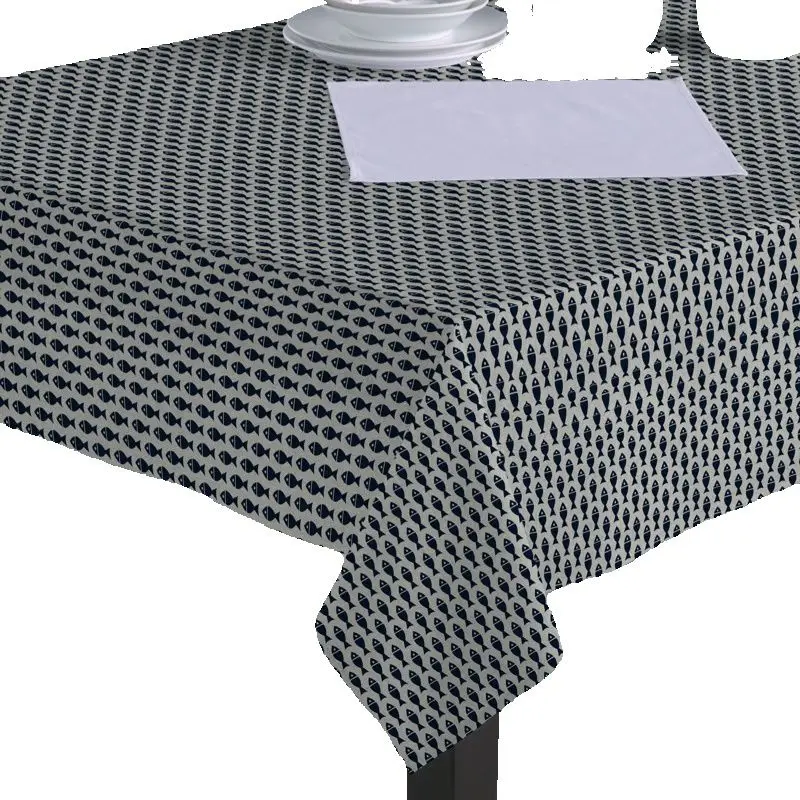 Mantel Antimanchas de Tela Resinada Impermeable,"Peixets Marino" - Hulehule Tex -  Elegancia para todo tipo de Mesas