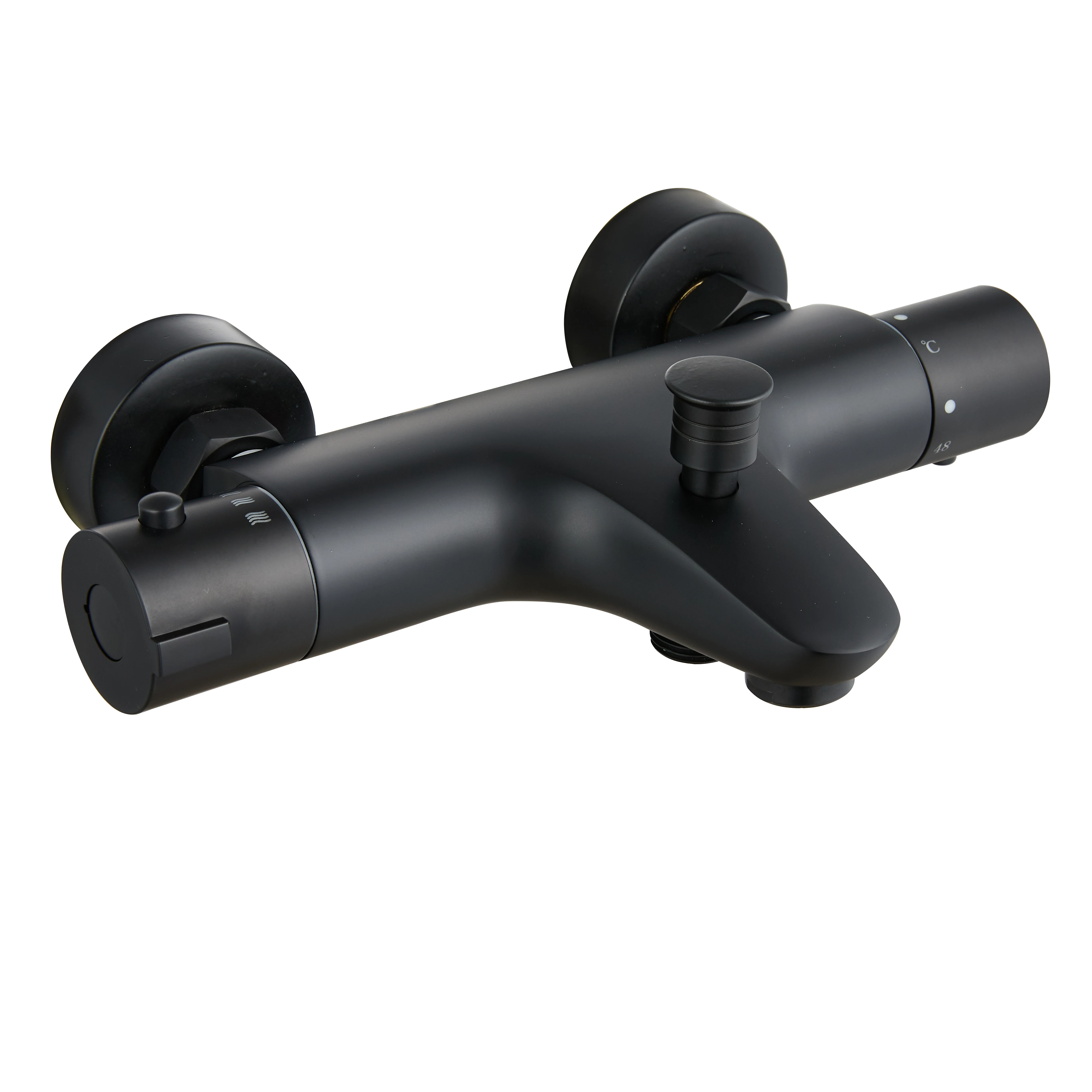 DP GRIFERÍA Grifo Termostático Bañera New Design Black Edition - Incluye Equipo Ducha, Seguridad 38º