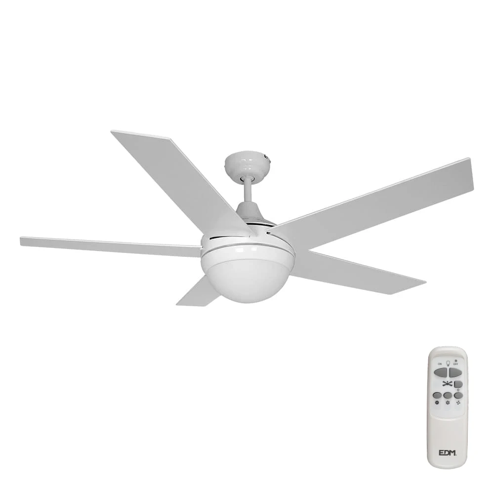 VENTILADOR DE TECHO MODELO ADRIATICO BLANCO POTENCIA: 60W ASPAS: Ø132cm CON MANDO A DISTANCIA EDM