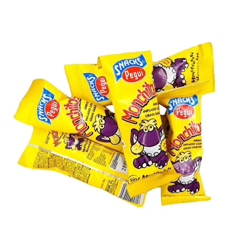 Monchitos arroz inflado. Sin Gluten. Snacks Pegui 50udsx10g