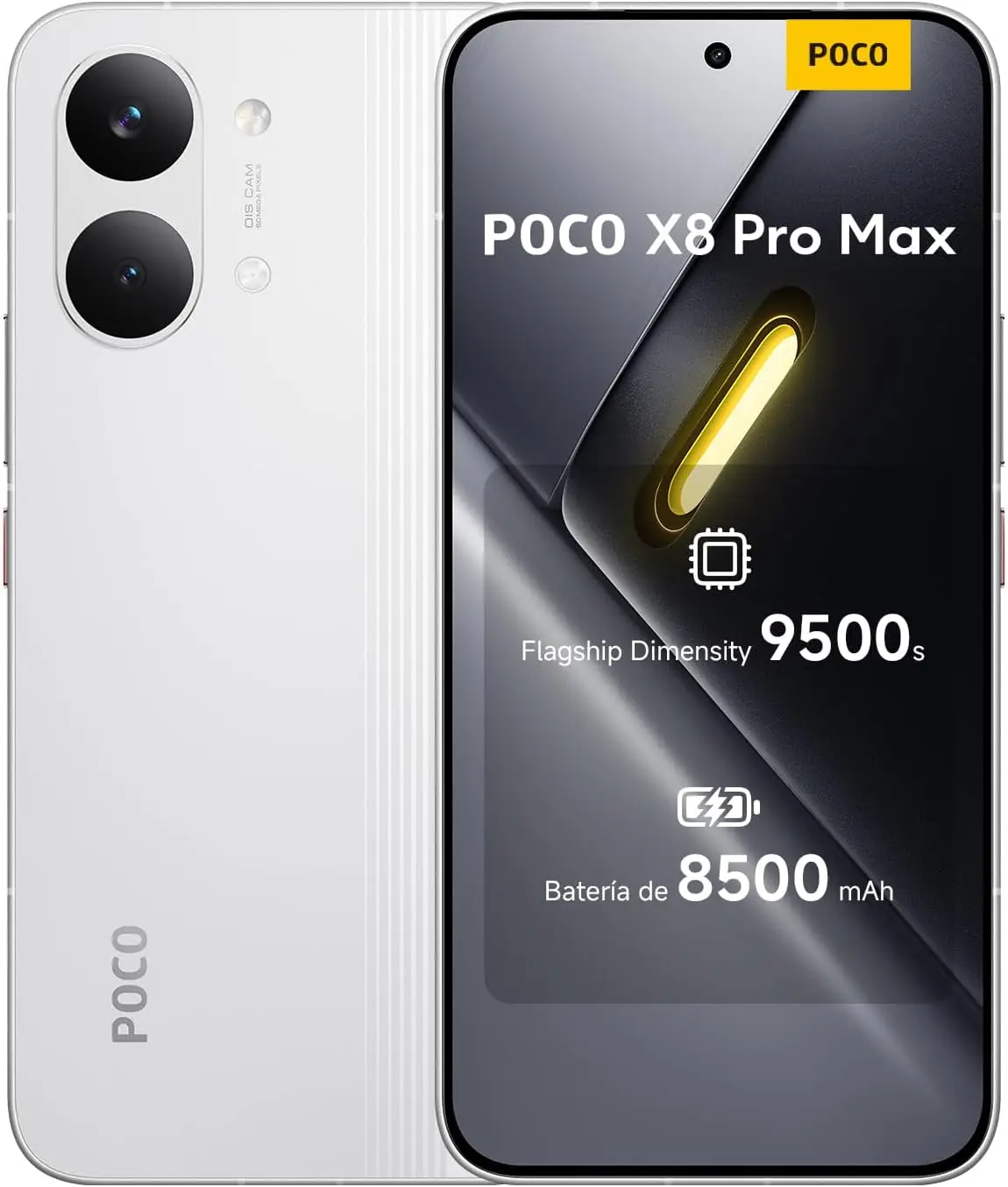 XIAOMI POCO X8 Pro MAX Móvil- 12+256GB,12GB+512GB Dimensity 9500s, batería de 8500 mAh, Sensor Light Fusion 600 de 50MP con OIS, Cargador no Incluido (Versión ES) 4