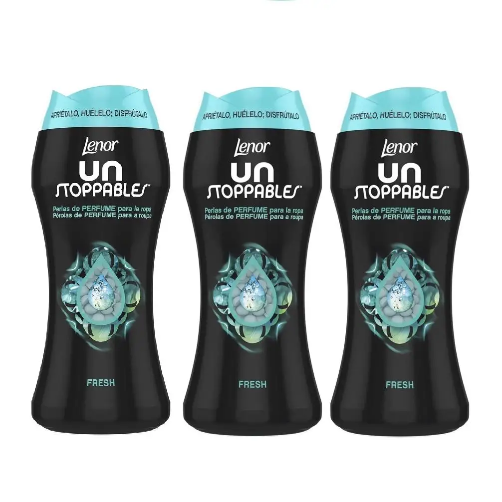 LENOR Unstoppables Fresh Perlas Impulsoras De Fragancia Pack 3 x 210g, Perlas de Perfume para la