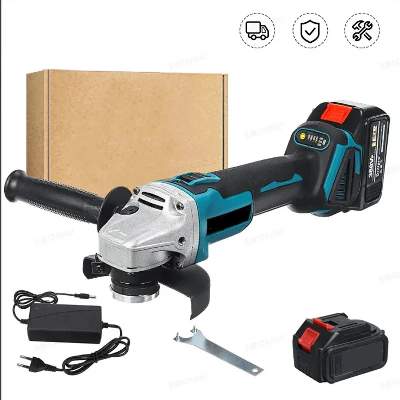 125mm Brushless Angle Grinder 6 Variable Speed Polishing Cutting Machine Power Tool for Makita 18V battery