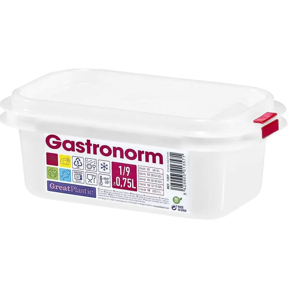 COM-FORT HOUSE - Recipiente Plástico Hermético Rectangular 0,75L - Tupper de Plástico de Calidad (pack de 3 o 6)