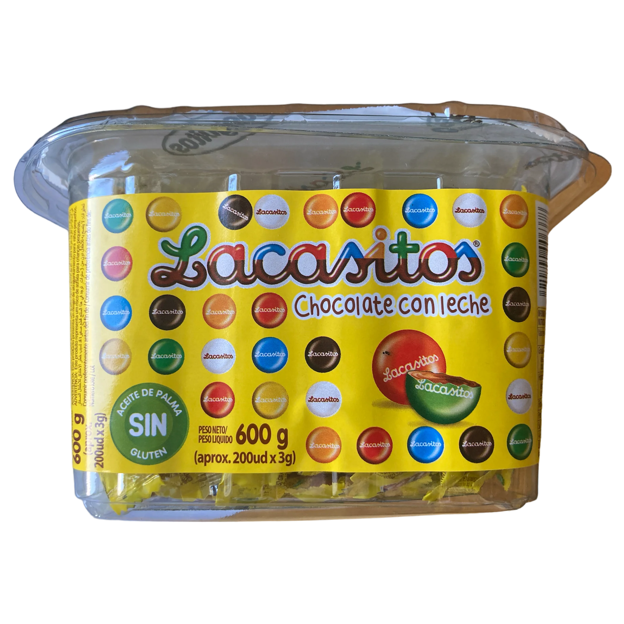 Lacasitos Tiras de 3 ud (200 ud aprox. Total 600 g) 7 colores distintos