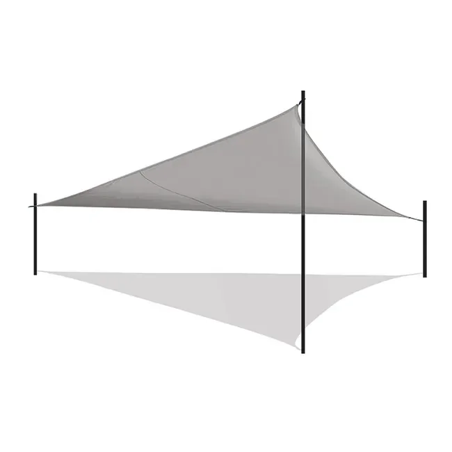 STARLEY-Toldo Vela de Sombra Rectangular – Triangular Impermeable y Transpirable,gris +bolsa 2x2x2m