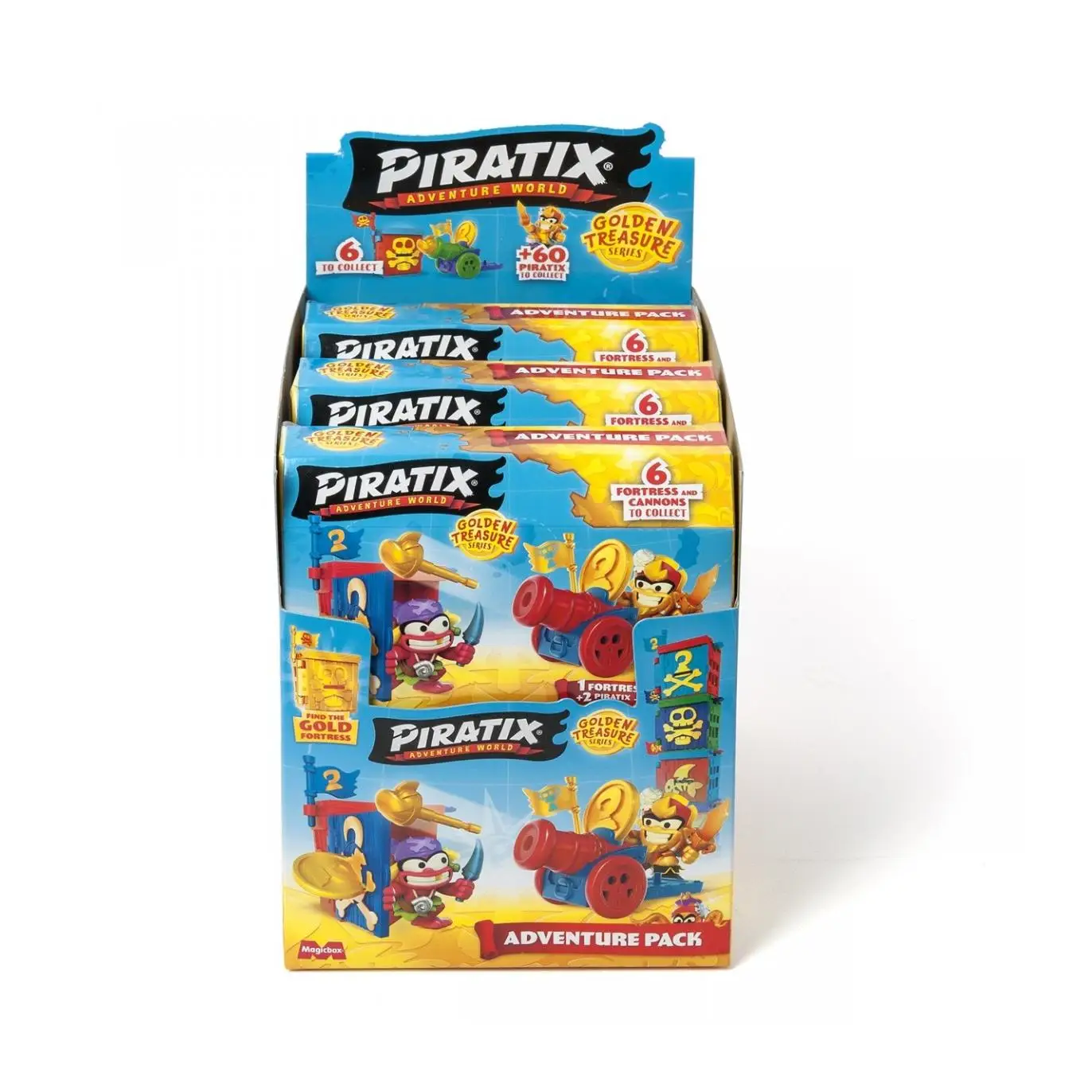 Magic Box Adventure Pack Piratix Golden Treasure - Fortín y Cañón Exclusivos - Colección Piratix