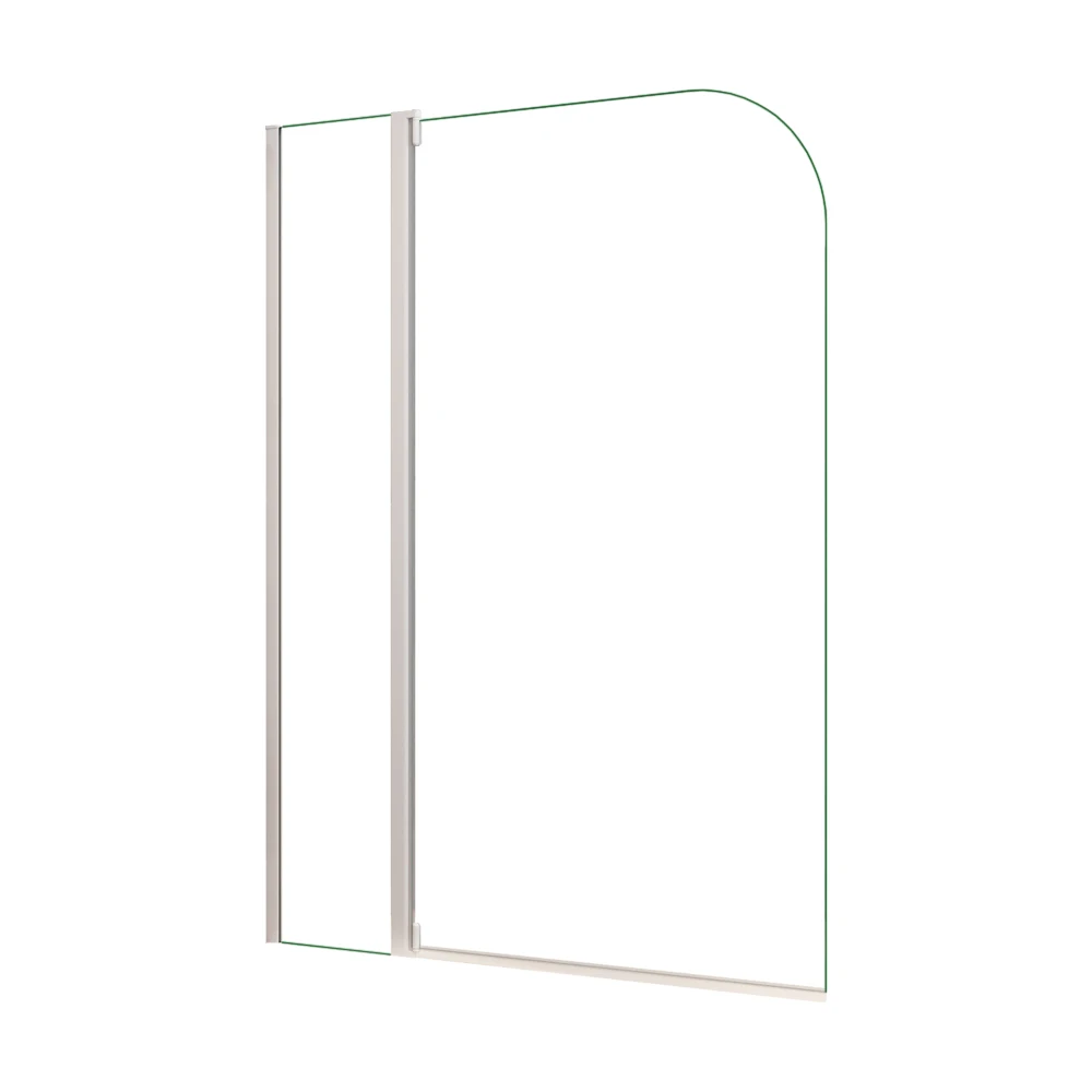 Mampara de Bañera Abatible,Vidrio Templado 4mm,Gris Mate,Altura 140cm