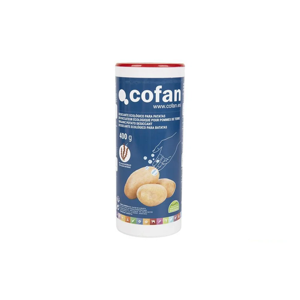 Desecante Ecológico para Patatas de 400 g | Conservante y Anti-Germinativo 100 por ciento Natural | Libre de Biocidas Químicos | Polvo Micronizado de Algas Marinas Fosfóricas (Lithothamnium) | Absorbe