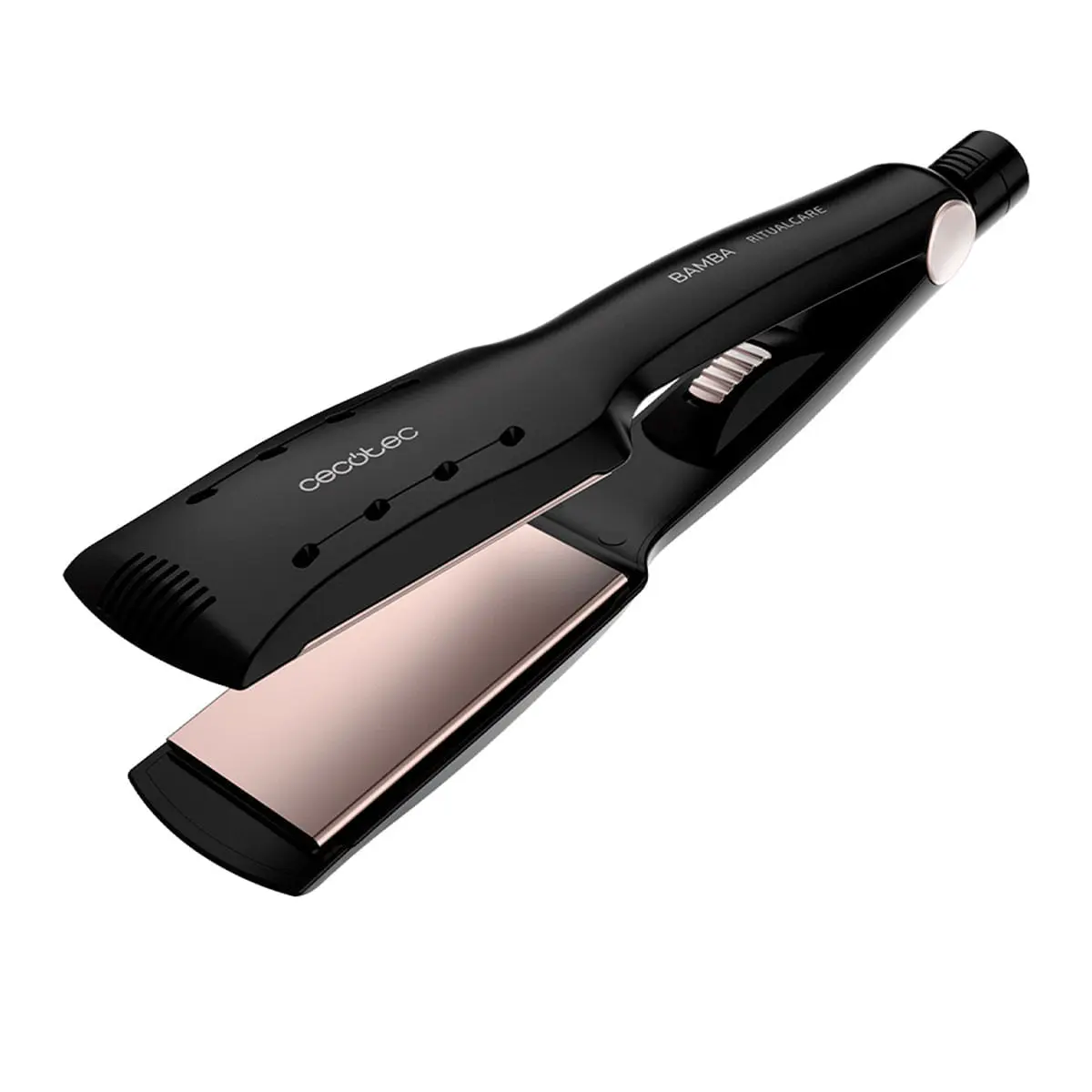 Plancha de pelo Cecotec Bamba RitualCare 900 Max revestimiento de queratina y aceite de argán negro