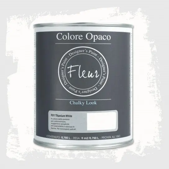 Chalk Paint or chalky look of Fleur Paint | Size 750ml painting in Guo | Painting for furniture walls or objects of any material without printing or stripping | High quality, ultra matte finish and wide range of colors.