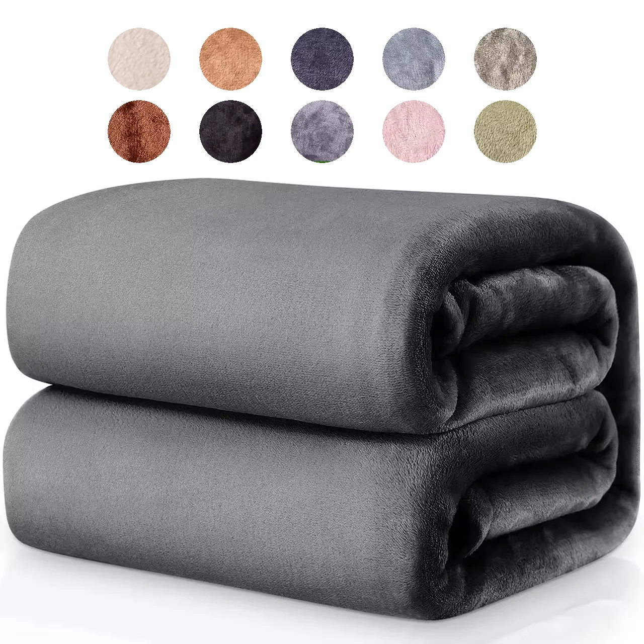 Almeritex Microfiber Blanket for Bed Sofa and Armchair, Super Warm Soft-touch Smooth Fleece Blanket for Adult and Child, Wrinkle-free