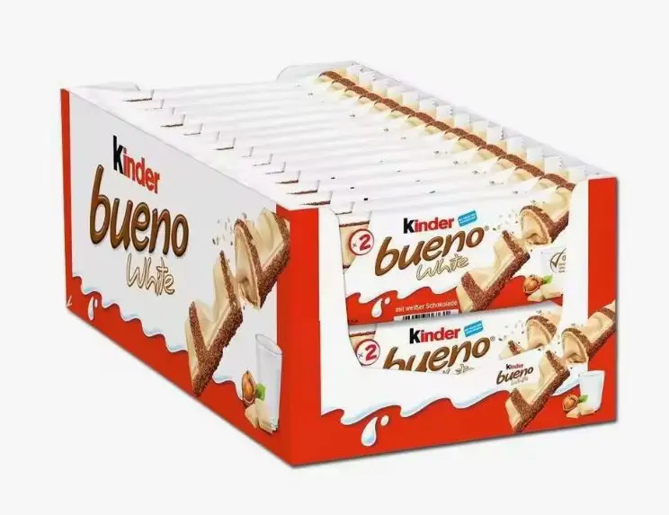 Kinder bueno white - box of 30 units of white chocolate bars with hazelnuts #2