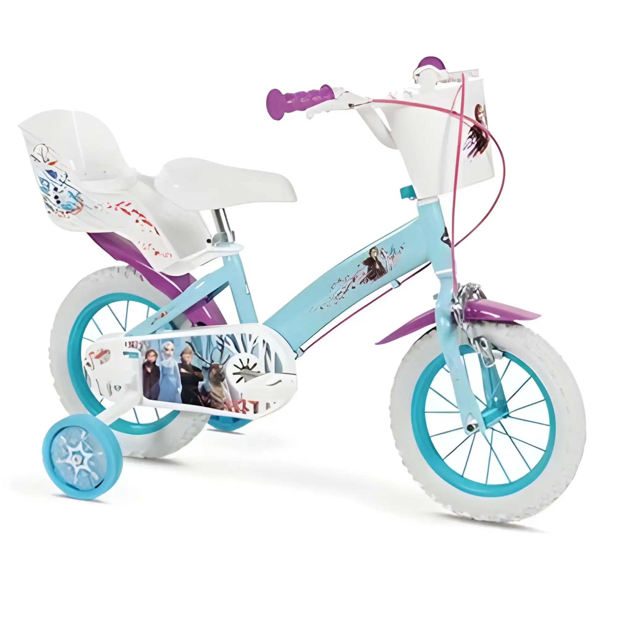 Toimsa ++ Bicicleta 12" Frozen Huffy - 12694 - Bicicleta Infantil con Ruedas de Entrenamiento