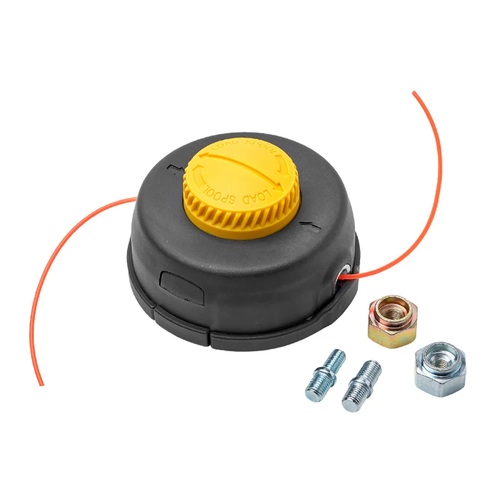 Cabezal de desbrozadora universal de carga extensible con 3 adaptadores
