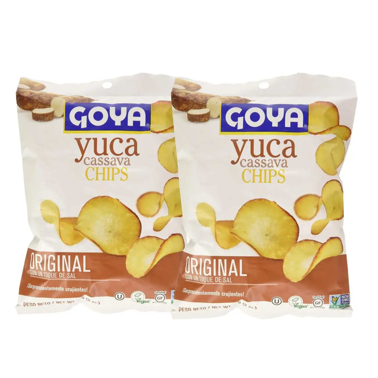 Goya Pack 2 Chips de Yuca 57gr X2- Snack Crujiente