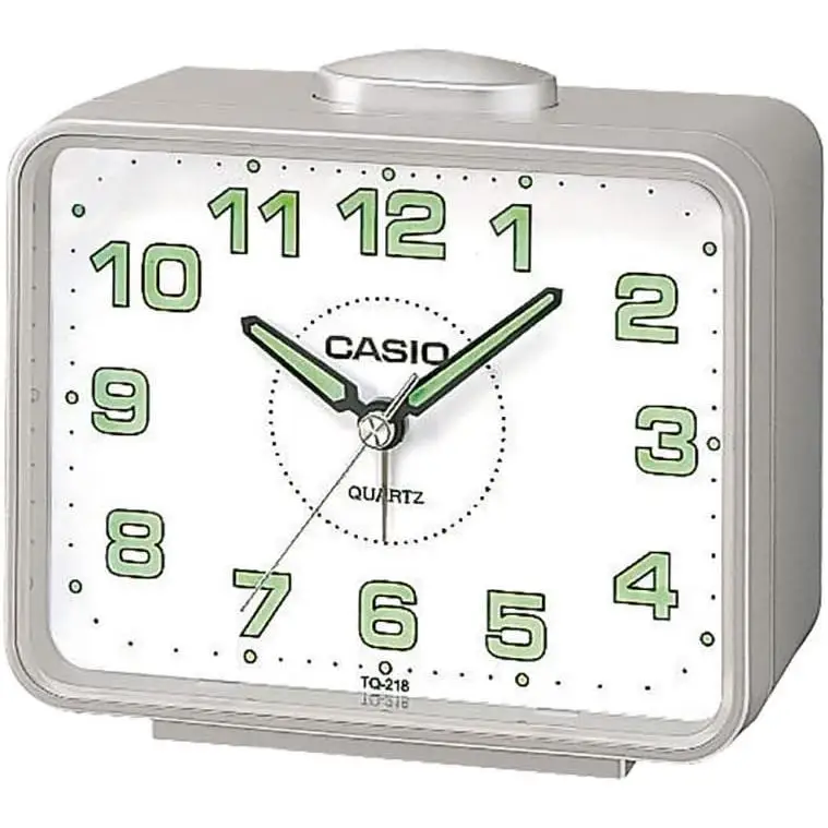 Reloj Despertador TQ-218-8EF Casio Blanco Alarma