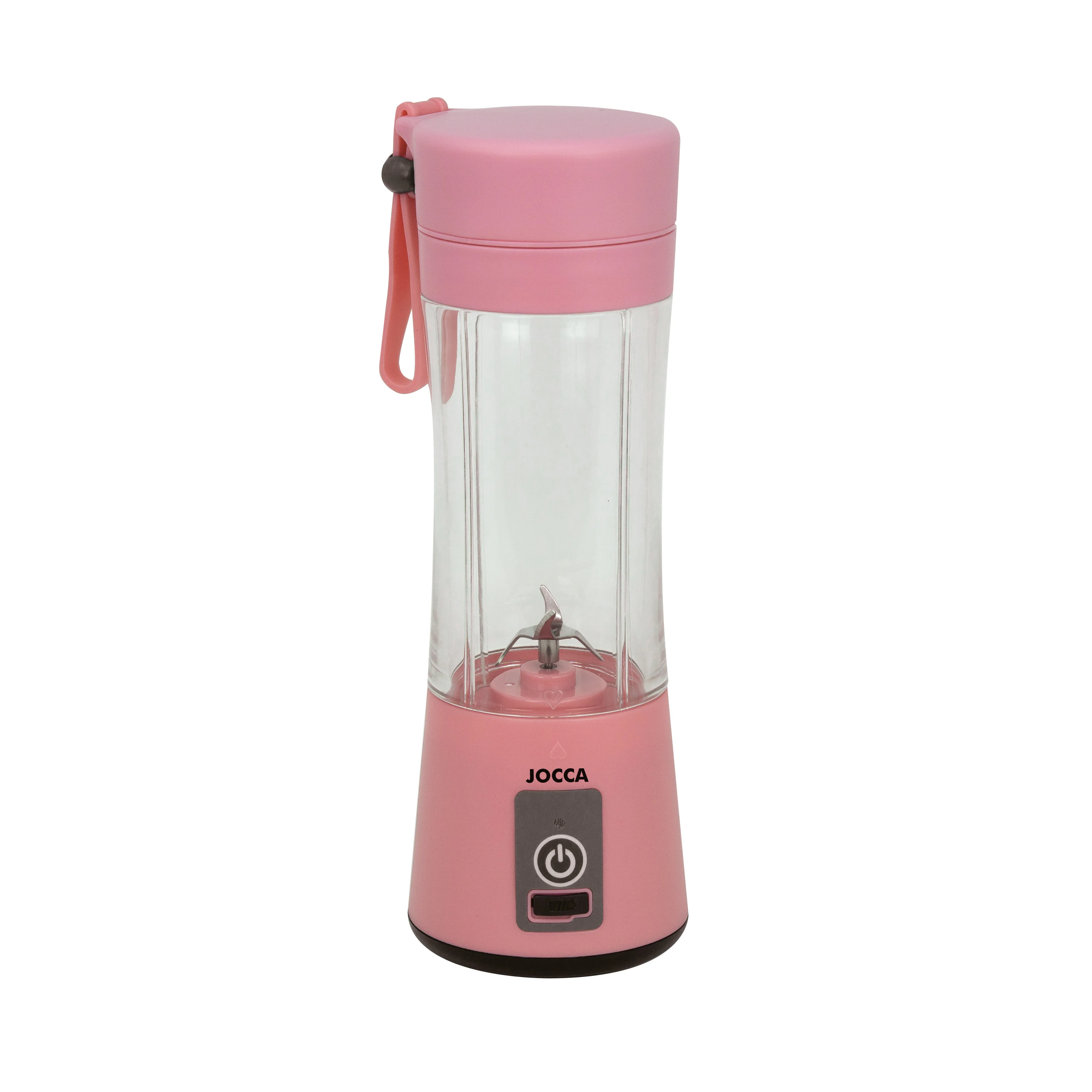 Batidora portátil Jocca recargable por USB, con capacidad de 380ml,  4 cuchillas de acero inoxidable y potencia de 40W. Original, pequeña. ligera, multiusos y fácil de transportar. Disponible en