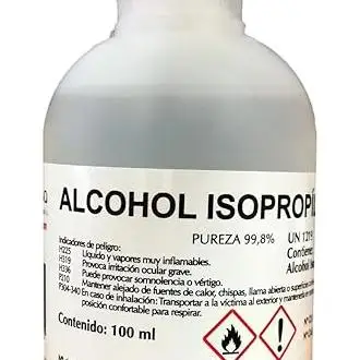 Alcohol Isopropilico-Isopropanol. 99,8%. Envase 100 mL.