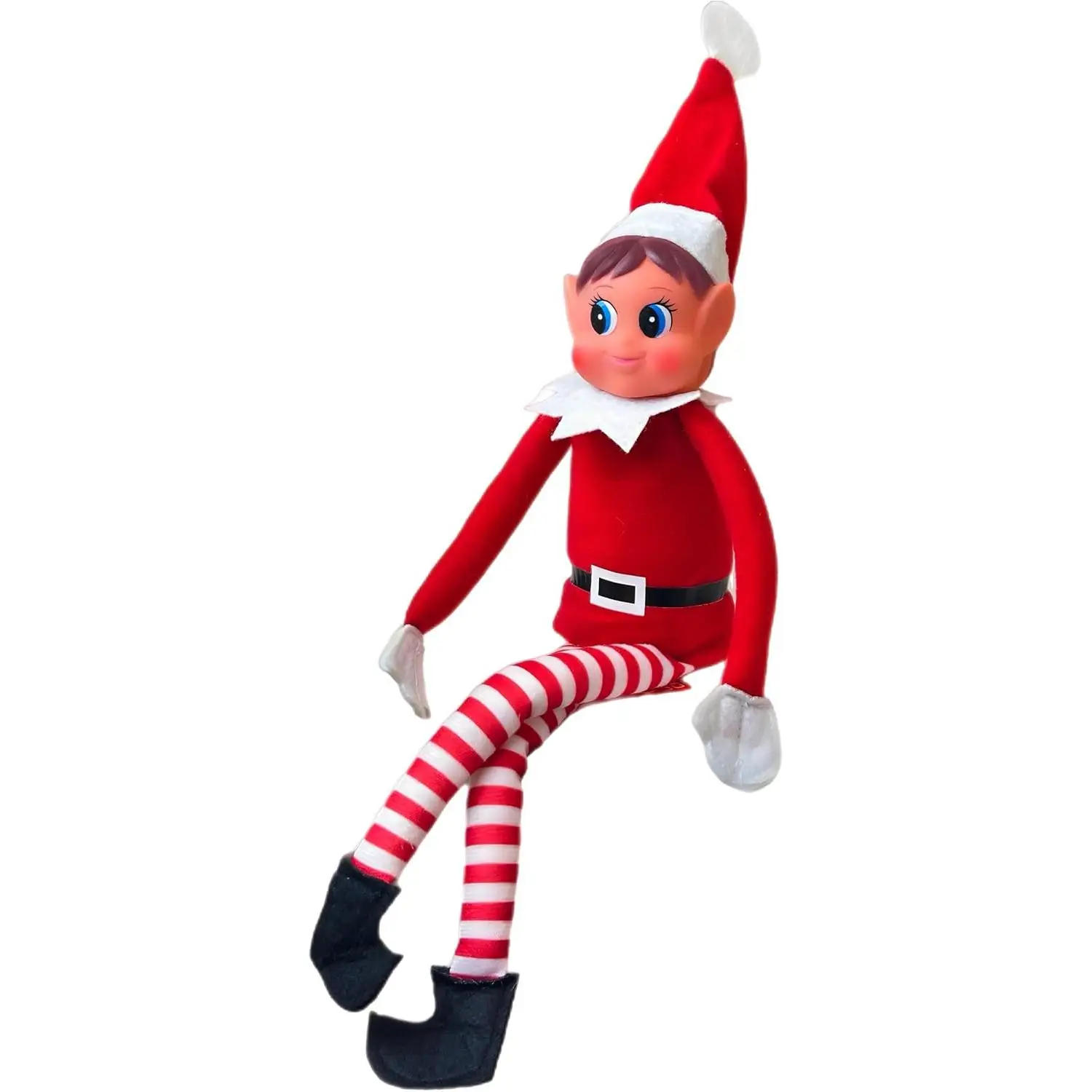 Long-legged christmas girl elf 30 cm marukatsu – festive plush and vinyl figure with flexible arms, ideal for decorating or giving as a christmas gift marukatsu