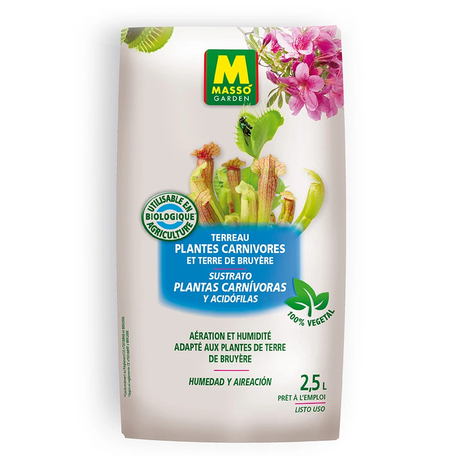 MASSO GARDEN substrate carnivorous and acidophilic plants 2,5 L