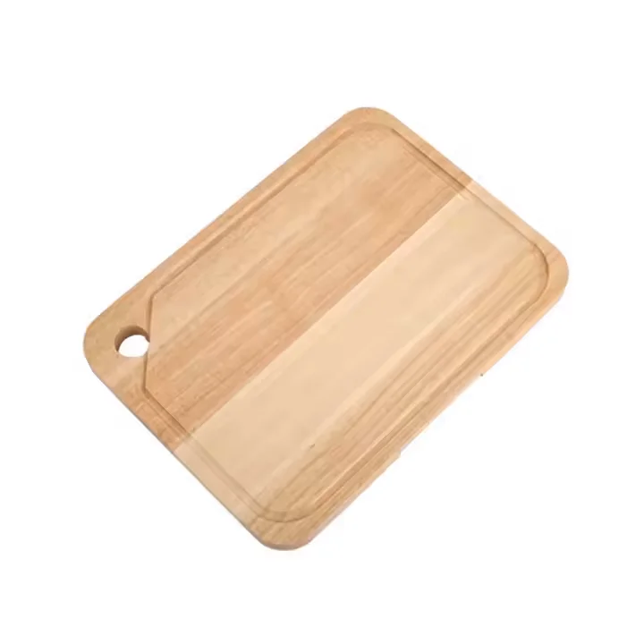 Tabla de cortar rectangular de bambú para verduras, frutas, salami – Tabla de cocina multiusos para cortar y servir aperitivos, pan, verduras, queso – Bandeja de bambú con ojal