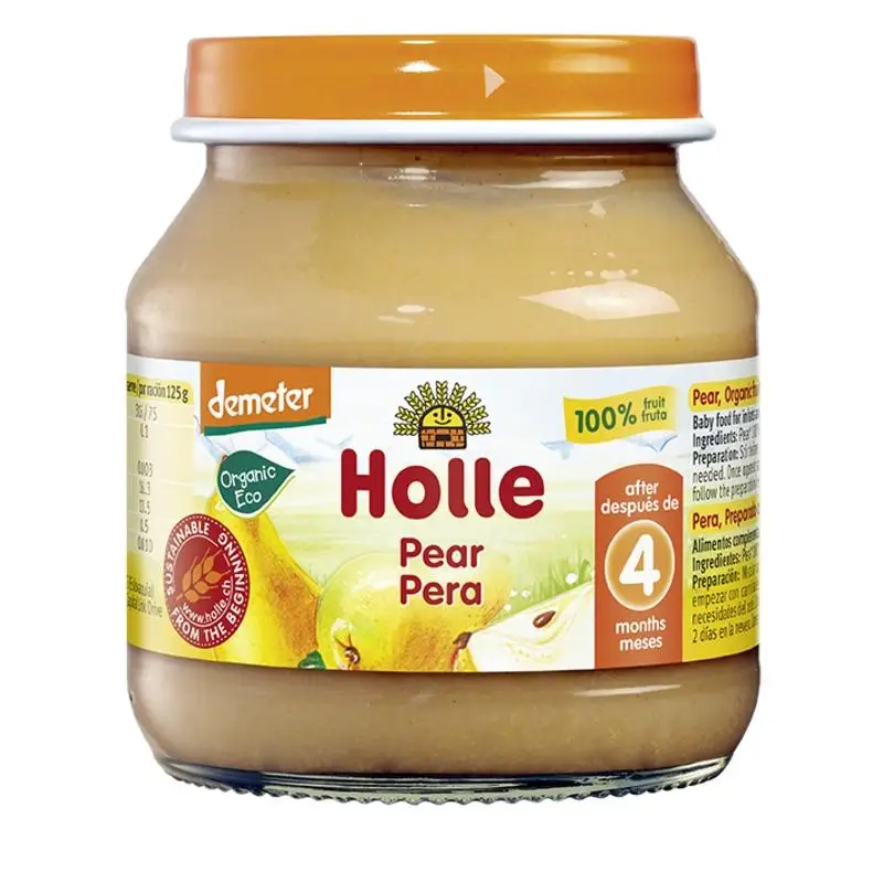 Potito de Pera Holle 100% Ecológico +4 Meses 125g