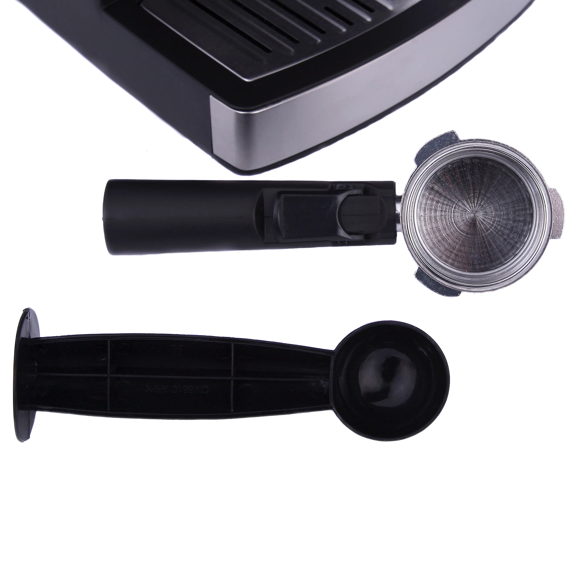 Mesko ms 4403 manual expresso coffee maker 15 bars 1.6 l, double exit arm, milk frother, mug warmer, 850w, silver