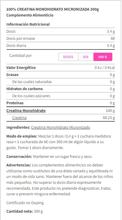 100% creatine monohydrate biotechusa flavorless 300g increases the creatine muscle increases strength and performance #2